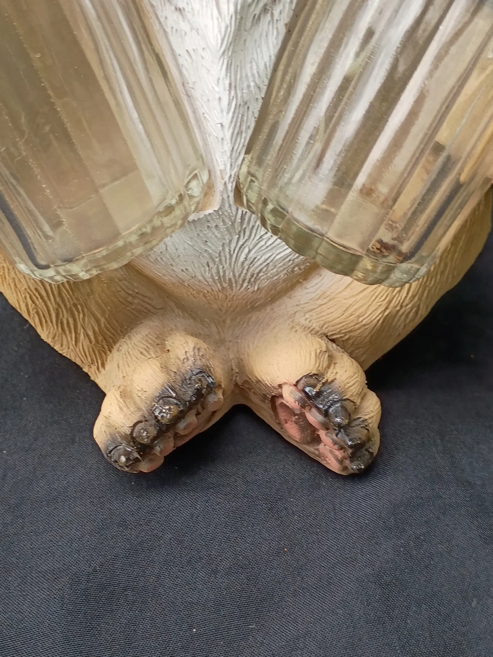 Adorable Hugging Tan Pug Dog Decorative Glass Salt Pepper Shakers Holder